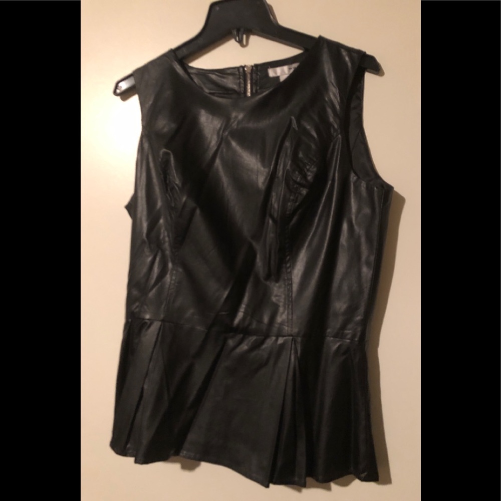 Black leather top